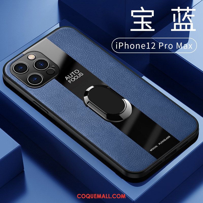 Étui iPhone 12 Pro Max À Bord Anneau Business, Coque iPhone 12 Pro Max Magnétisme Support