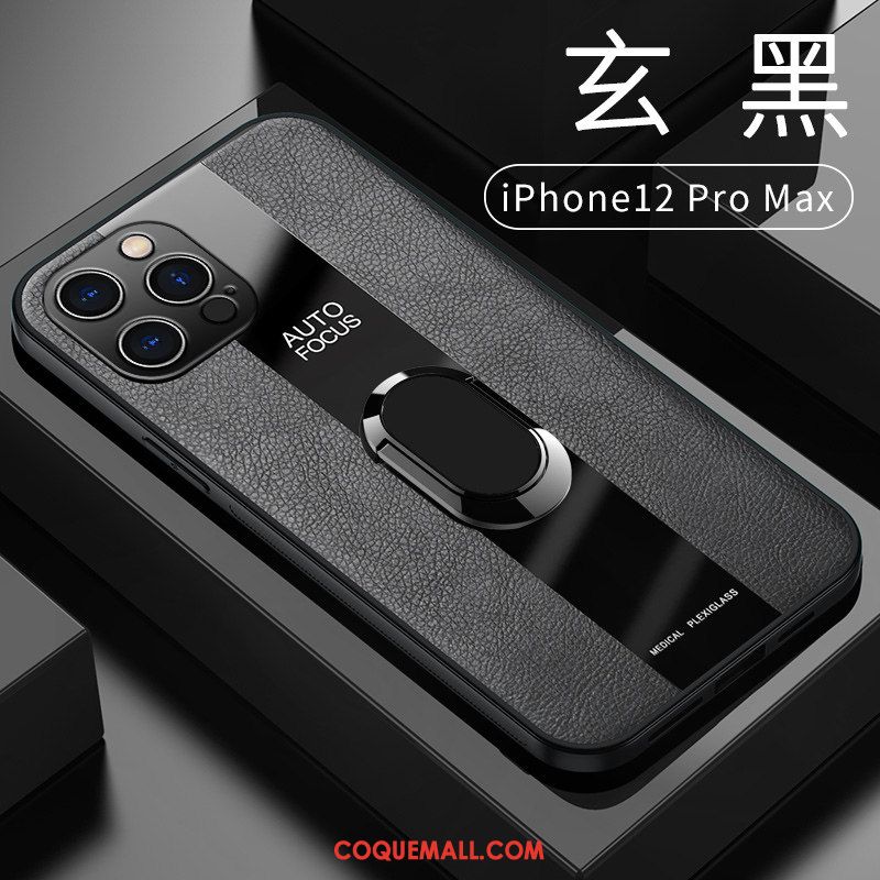 Étui iPhone 12 Pro Max À Bord Anneau Business, Coque iPhone 12 Pro Max Magnétisme Support