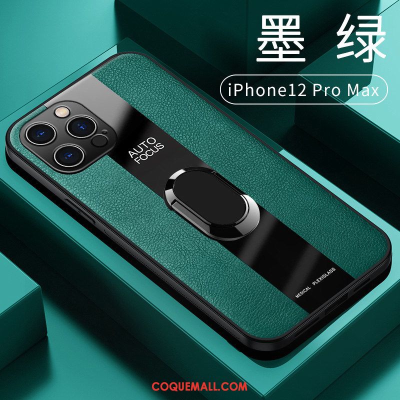 Étui iPhone 12 Pro Max À Bord Anneau Business, Coque iPhone 12 Pro Max Magnétisme Support