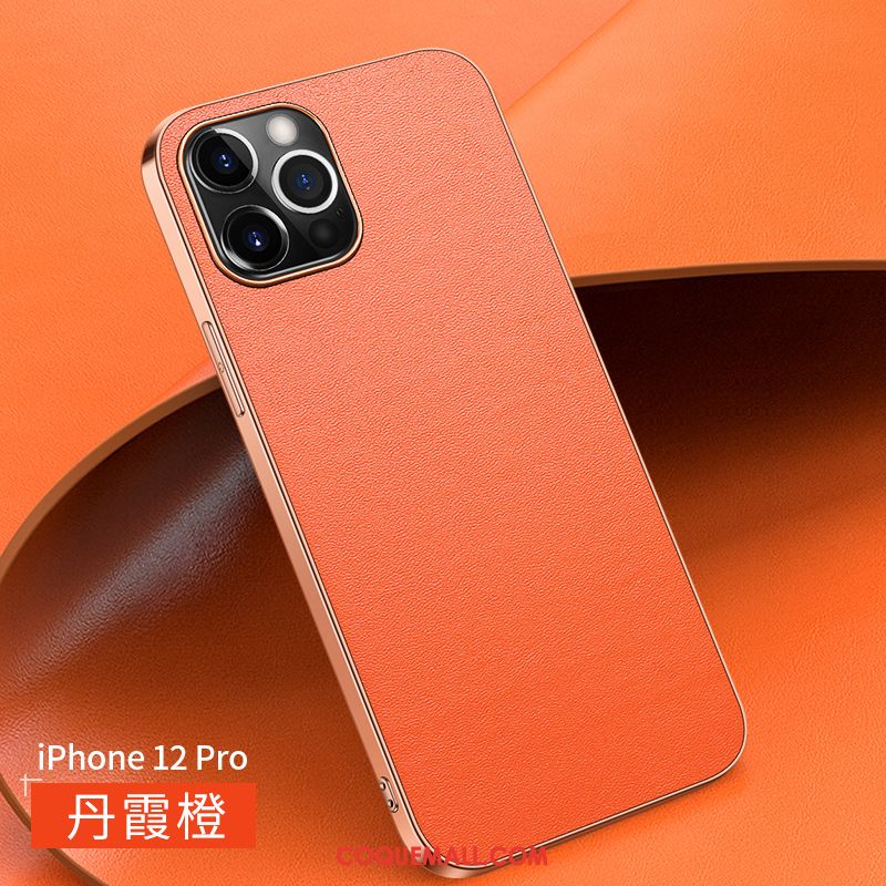 Étui iPhone 12 Pro Nouveau Net Rouge Incassable, Coque iPhone 12 Pro Luxe Protection