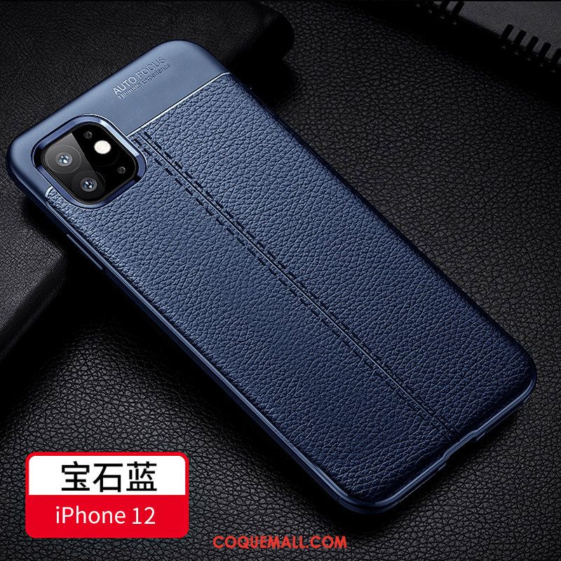 Étui iPhone 12 Simple Marque De Tendance Très Mince, Coque iPhone 12 Protection Incassable