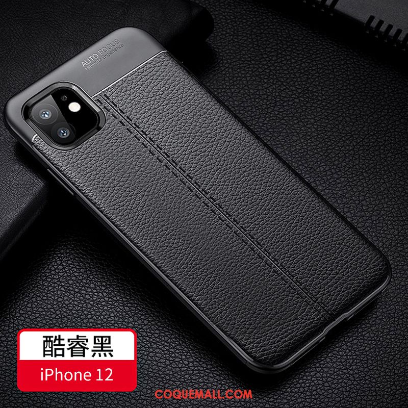 Étui iPhone 12 Simple Marque De Tendance Très Mince, Coque iPhone 12 Protection Incassable