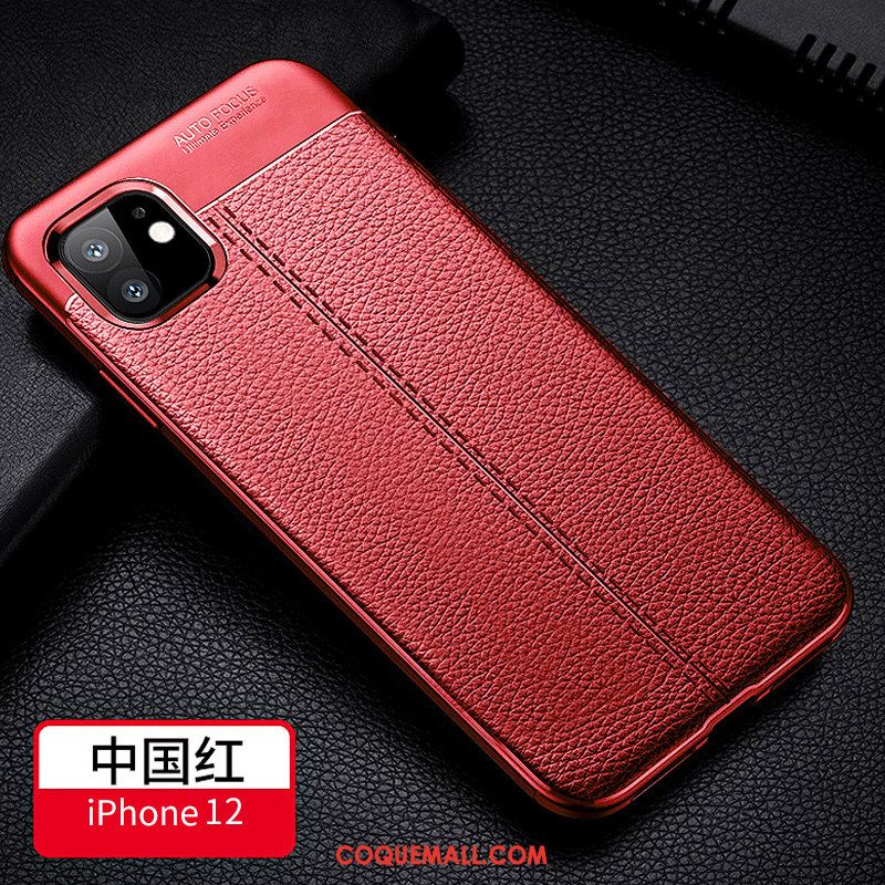 Étui iPhone 12 Simple Marque De Tendance Très Mince, Coque iPhone 12 Protection Incassable