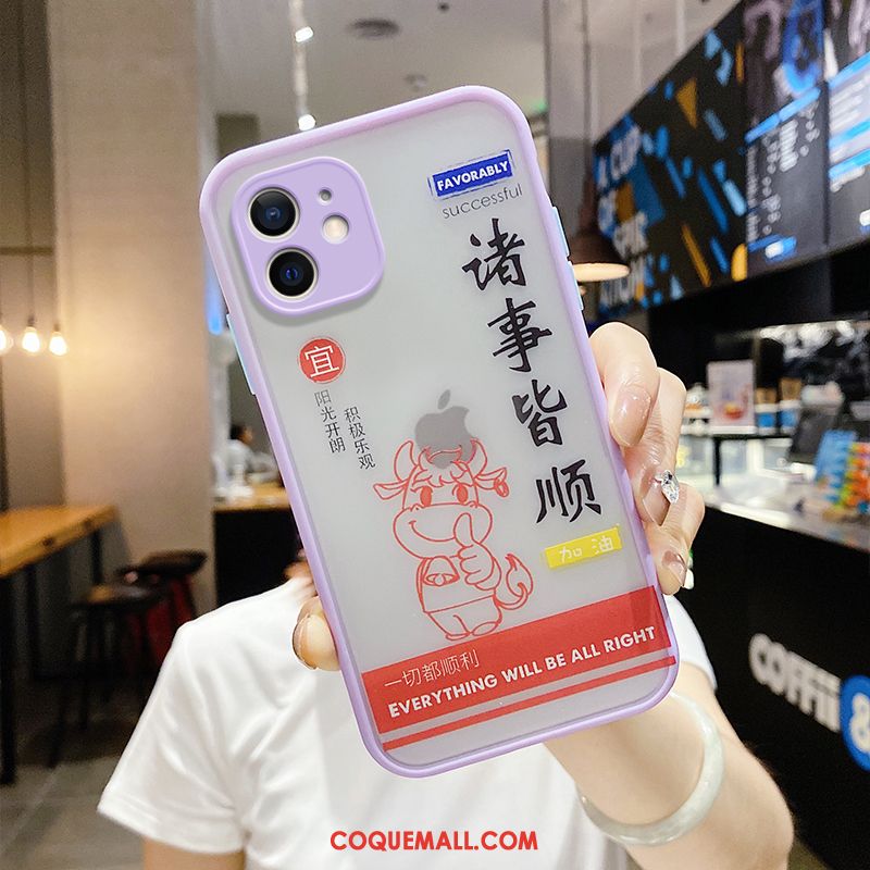 Étui iPhone 12 Tout Compris Bovins Personnalité, Coque iPhone 12 Incassable Marque De Tendance