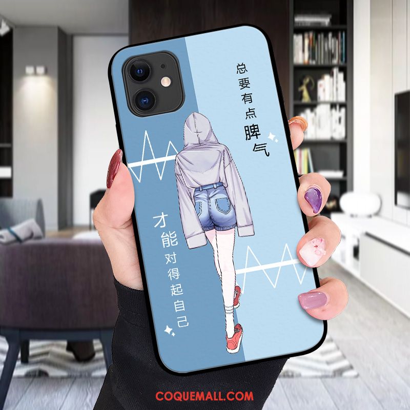 Étui iPhone 12 Tout Compris Cuir Gaufrage, Coque iPhone 12 Incassable Charmant