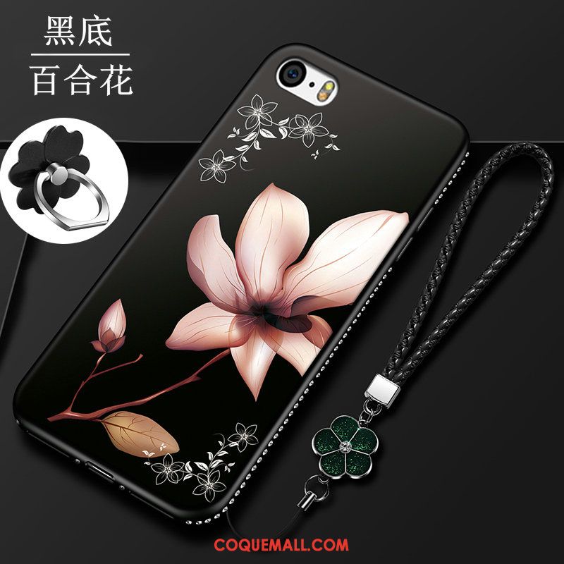 Étui iPhone 5 / 5s Créatif Incassable Fleur, Coque iPhone 5 / 5s Protection Silicone