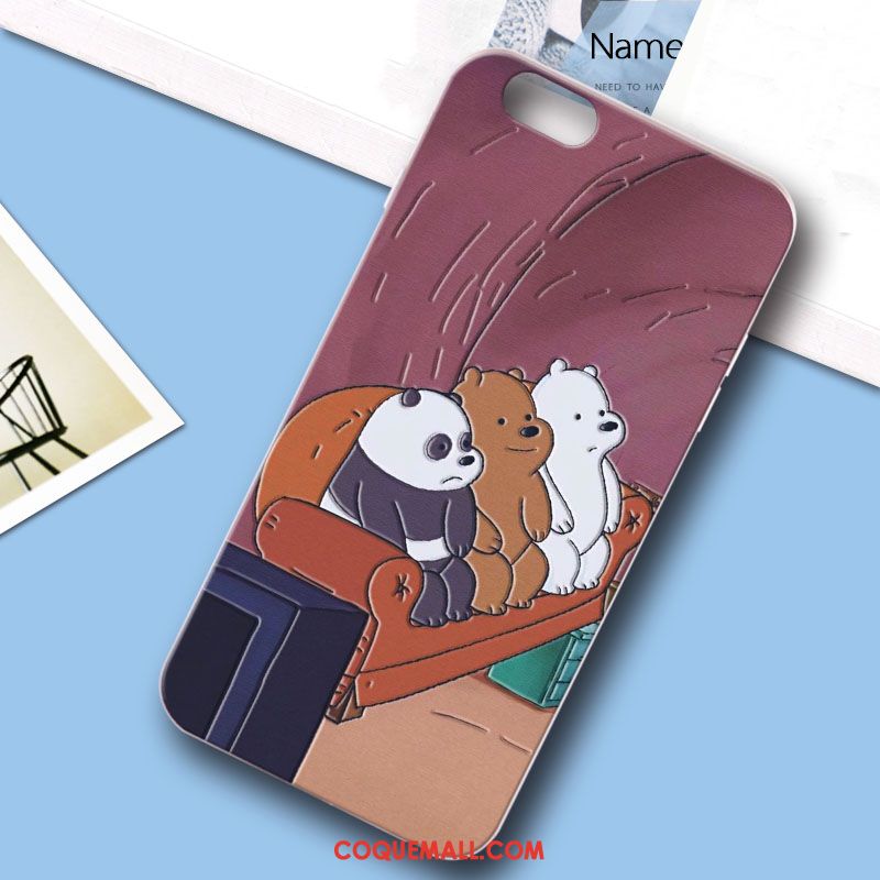 Étui iPhone 5 / 5s Dessin Animé Difficile Protection, Coque iPhone 5 / 5s Violet Incassable