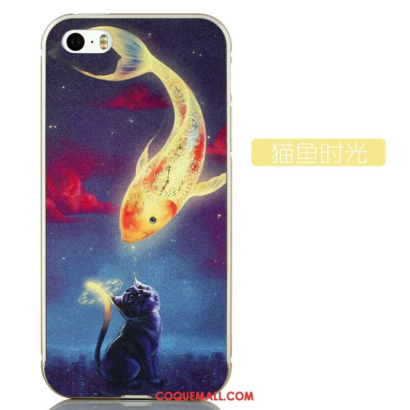 Étui iPhone 5 / 5s Dessin Animé Incassable Border, Coque iPhone 5 / 5s Gaufrage Charmant