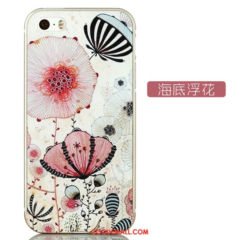 Étui iPhone 5 / 5s Dessin Animé Incassable Border, Coque iPhone 5 / 5s Gaufrage Charmant