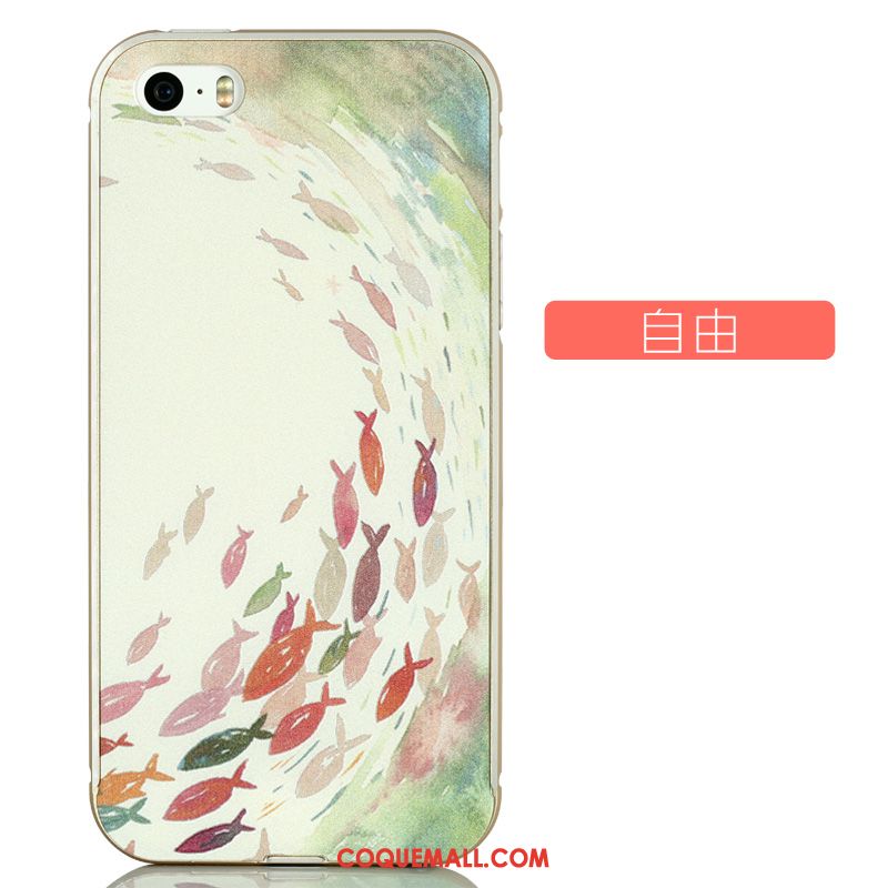 Étui iPhone 5 / 5s Dessin Animé Incassable Border, Coque iPhone 5 / 5s Gaufrage Charmant