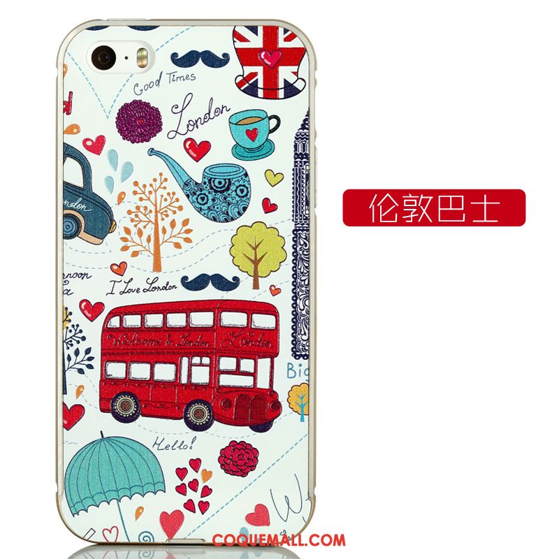 Étui iPhone 5 / 5s Dessin Animé Incassable Border, Coque iPhone 5 / 5s Gaufrage Charmant