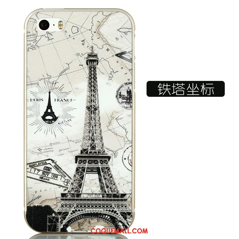 Étui iPhone 5 / 5s Dessin Animé Incassable Border, Coque iPhone 5 / 5s Gaufrage Charmant