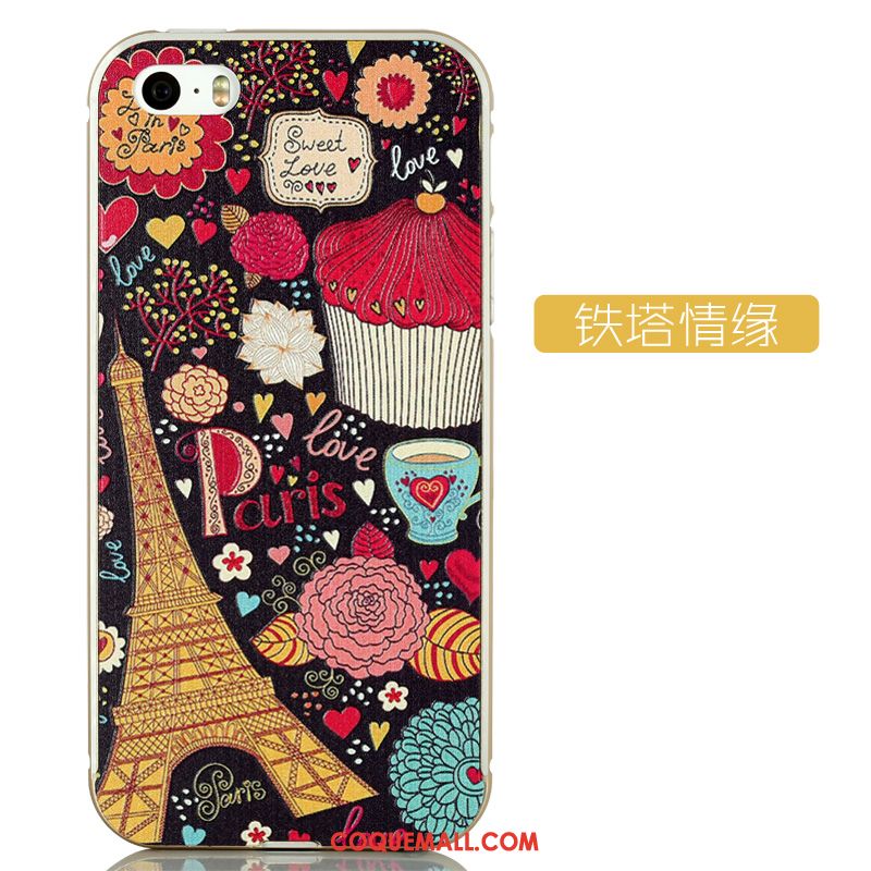 Étui iPhone 5 / 5s Dessin Animé Incassable Border, Coque iPhone 5 / 5s Gaufrage Charmant