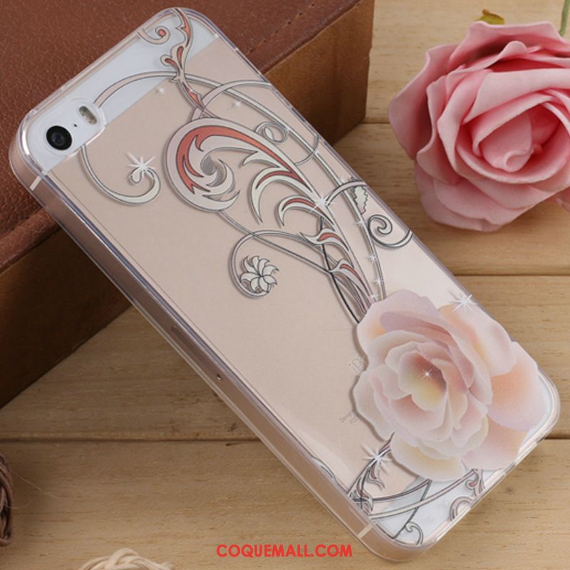 Étui iPhone 5 / 5s Dessin Animé Silicone Fluide Doux, Coque iPhone 5 / 5s Incassable Téléphone Portable