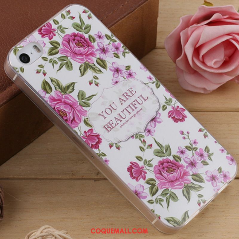 Étui iPhone 5 / 5s Dessin Animé Silicone Fluide Doux, Coque iPhone 5 / 5s Incassable Téléphone Portable