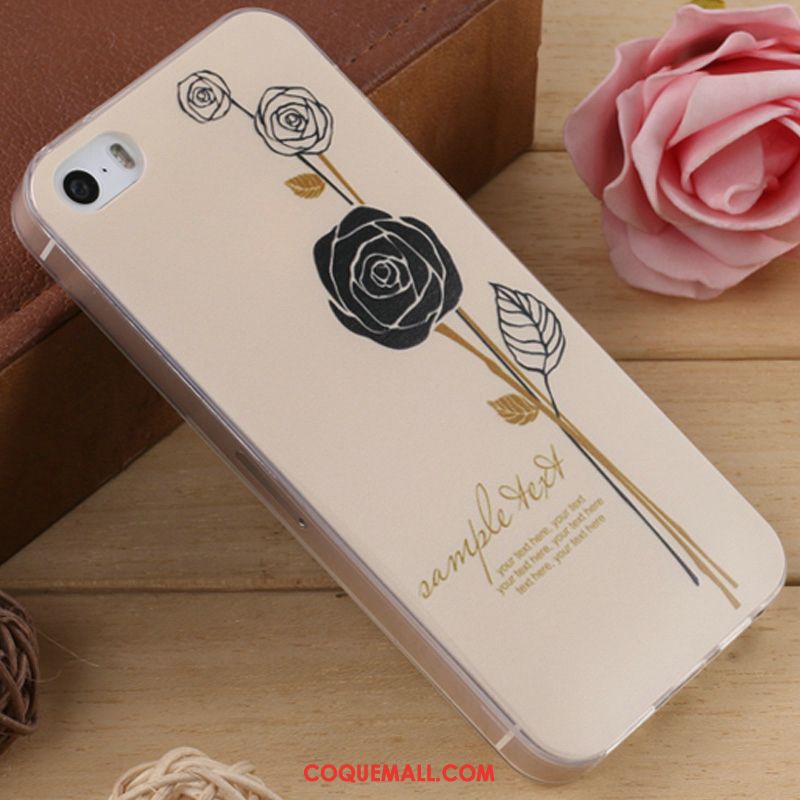 Étui iPhone 5 / 5s Dessin Animé Silicone Fluide Doux, Coque iPhone 5 / 5s Incassable Téléphone Portable