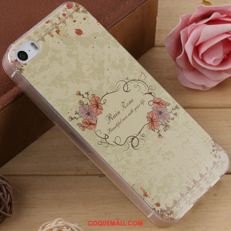 Étui iPhone 5 / 5s Dessin Animé Silicone Fluide Doux, Coque iPhone 5 / 5s Incassable Téléphone Portable