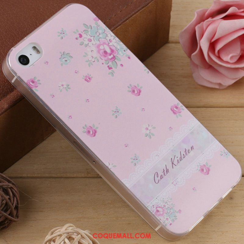 Étui iPhone 5 / 5s Dessin Animé Silicone Fluide Doux, Coque iPhone 5 / 5s Incassable Téléphone Portable