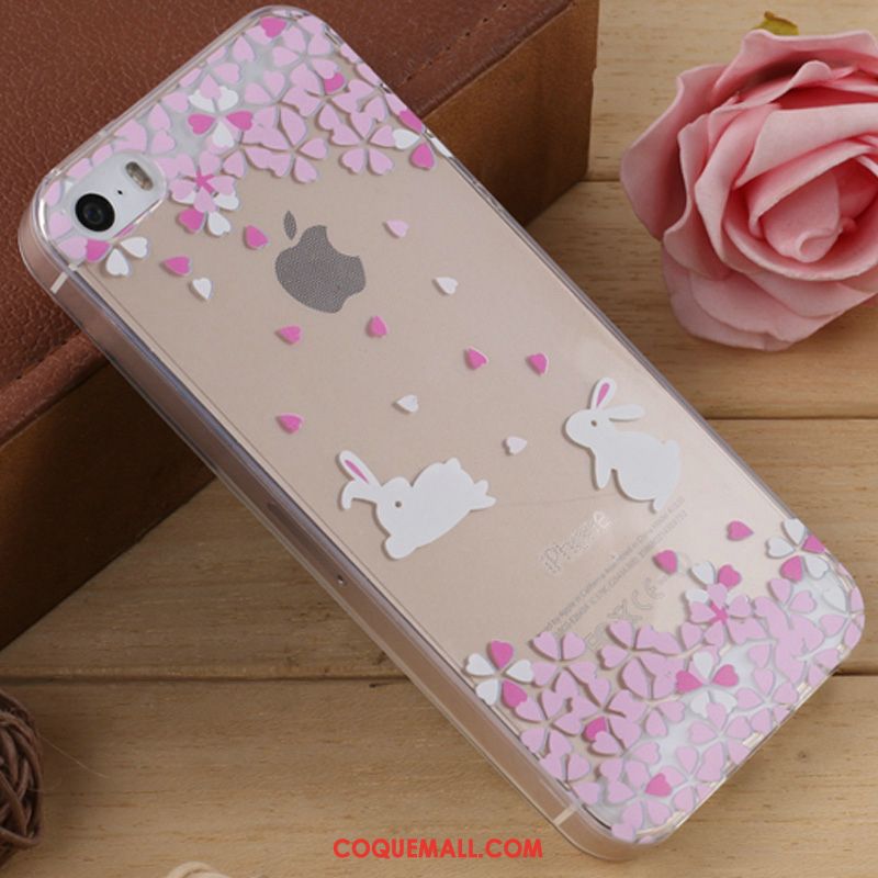 Étui iPhone 5 / 5s Dessin Animé Silicone Fluide Doux, Coque iPhone 5 / 5s Incassable Téléphone Portable