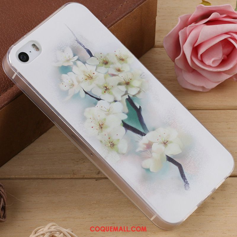 Étui iPhone 5 / 5s Dessin Animé Silicone Fluide Doux, Coque iPhone 5 / 5s Incassable Téléphone Portable