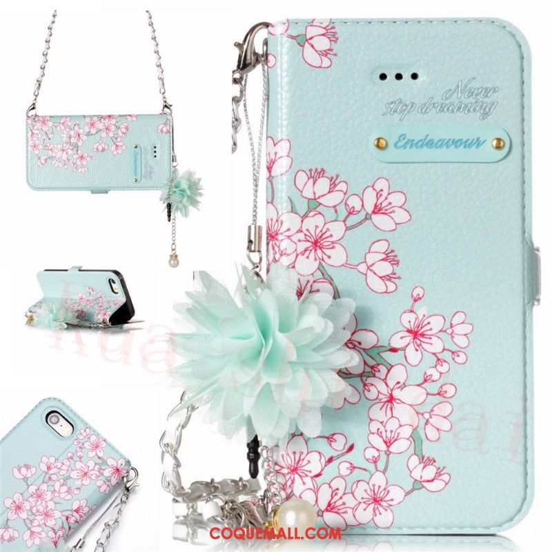 Étui iPhone 5 / 5s Dimensionnel Nouveau Fleur, Coque iPhone 5 / 5s Téléphone Portable Étui En Cuir