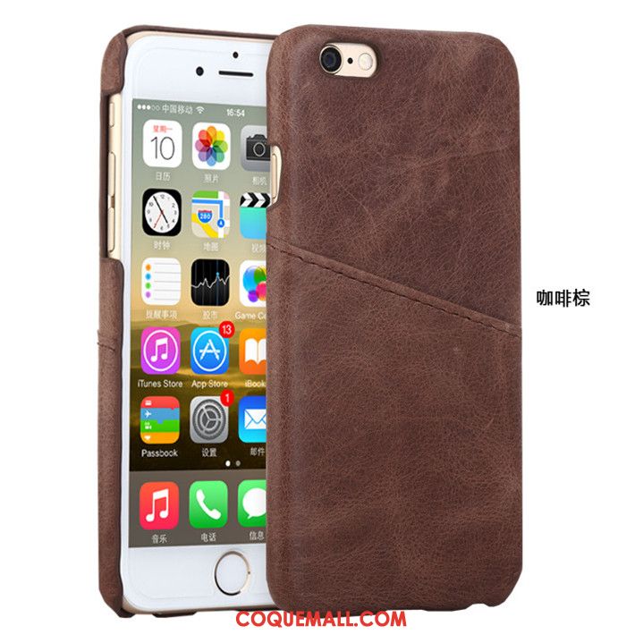 Étui iPhone 5 / 5s Délavé En Daim Luxe Carte, Coque iPhone 5 / 5s Tempérer Cuir Véritable Braun Braun