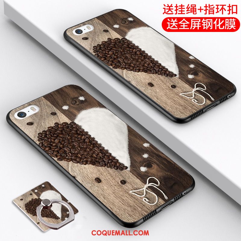 Étui iPhone 5 / 5s Gris Dessin Animé Protection, Coque iPhone 5 / 5s Tendance Silicone