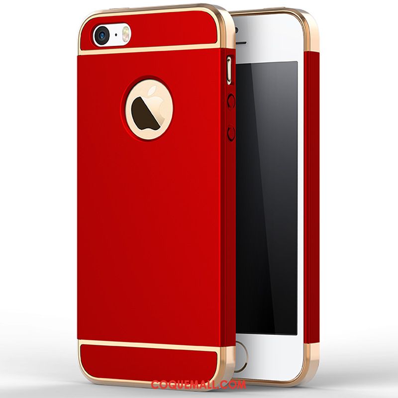 Étui iPhone 5 / 5s Métal Nouveau Texture, Coque iPhone 5 / 5s Or Délavé En Daim