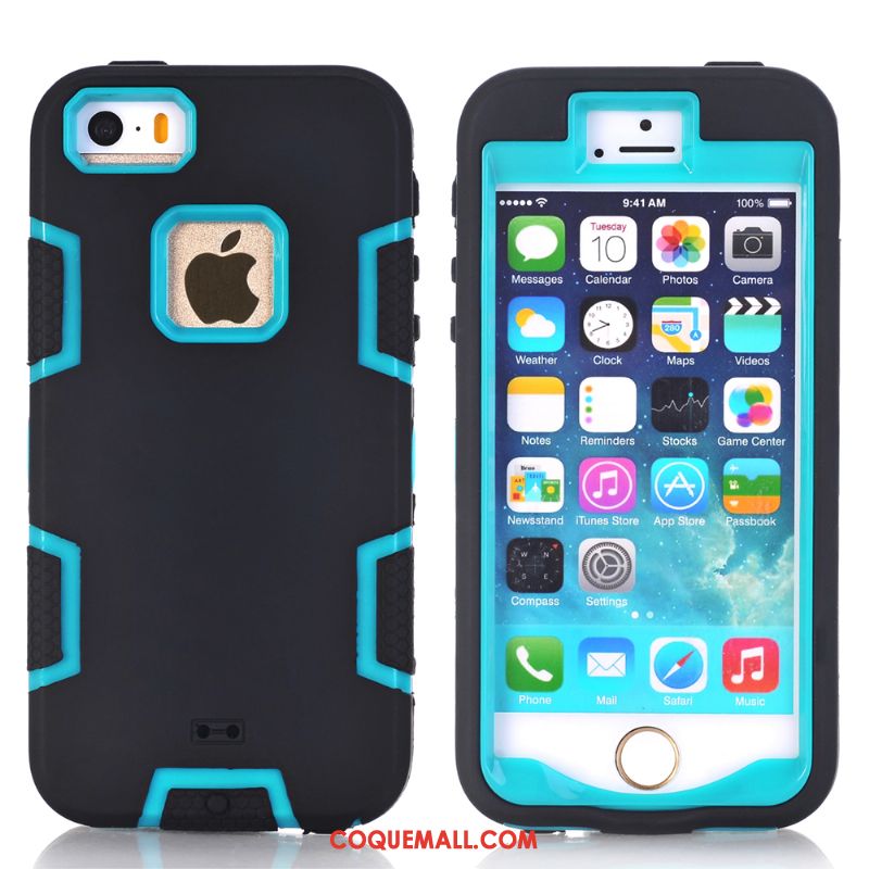 Étui iPhone 5 / 5s Outdoor Personnalité Incassable, Coque iPhone 5 / 5s Jupe Double Protection