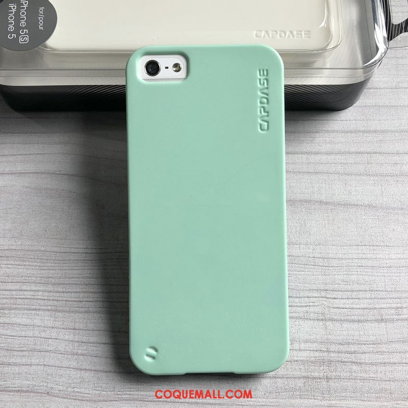 Étui iPhone 5 / 5s Protection Fluide Doux Vert, Coque iPhone 5 / 5s Téléphone Portable Silicone