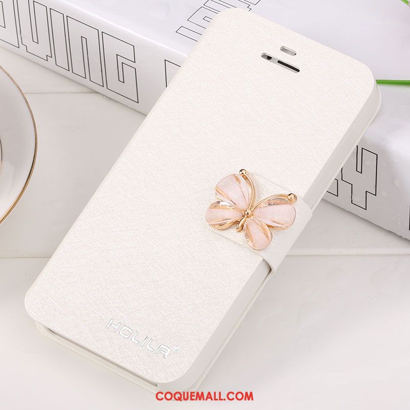 Étui iPhone 5 / 5s Protection Tendance Étui En Cuir, Coque iPhone 5 / 5s Téléphone Portable Blanc