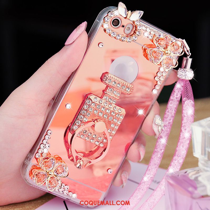 Étui iPhone 5 / 5s Protection Téléphone Portable Ornements Suspendus, Coque iPhone 5 / 5s Tout Compris Rose