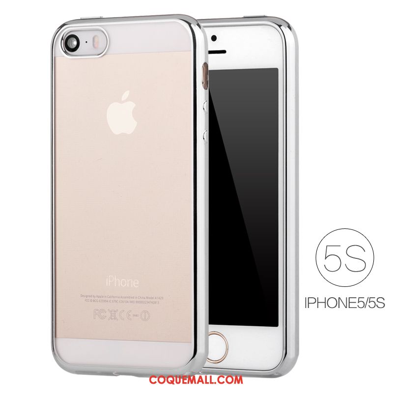 Étui iPhone 5 / 5s Protection Téléphone Portable Très Mince, Coque iPhone 5 / 5s Blanc Placage