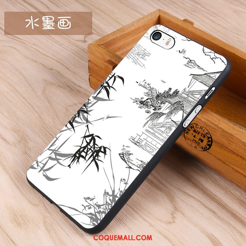 Étui iPhone 5 / 5s Tendance Bleu Dessin Animé, Coque iPhone 5 / 5s Fluide Doux Silicone