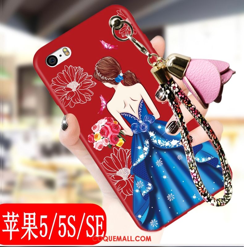 Étui iPhone 5 / 5s Tendance Fluide Doux Tout Compris, Coque iPhone 5 / 5s Téléphone Portable Rouge