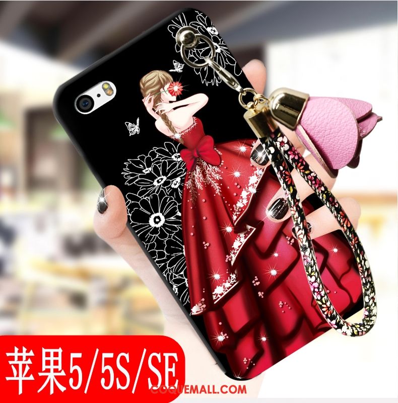 Étui iPhone 5 / 5s Tendance Fluide Doux Tout Compris, Coque iPhone 5 / 5s Téléphone Portable Rouge