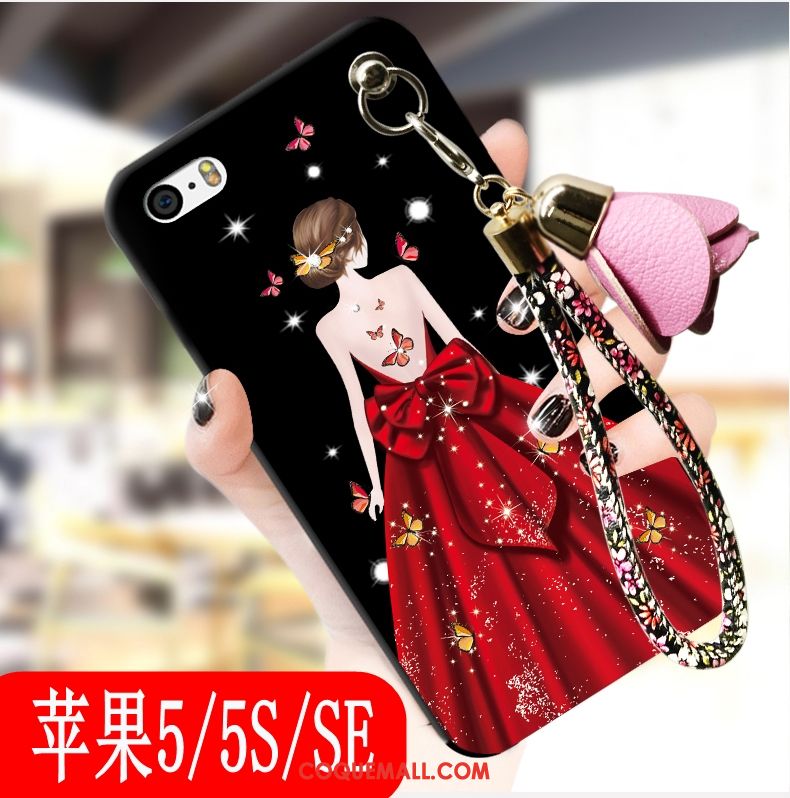 Étui iPhone 5 / 5s Tendance Fluide Doux Tout Compris, Coque iPhone 5 / 5s Téléphone Portable Rouge