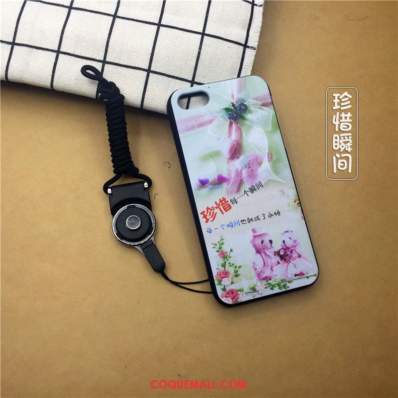 Étui iPhone 5 / 5s Téléphone Portable Bleu Fluide Doux, Coque iPhone 5 / 5s Dessin Animé Incassable