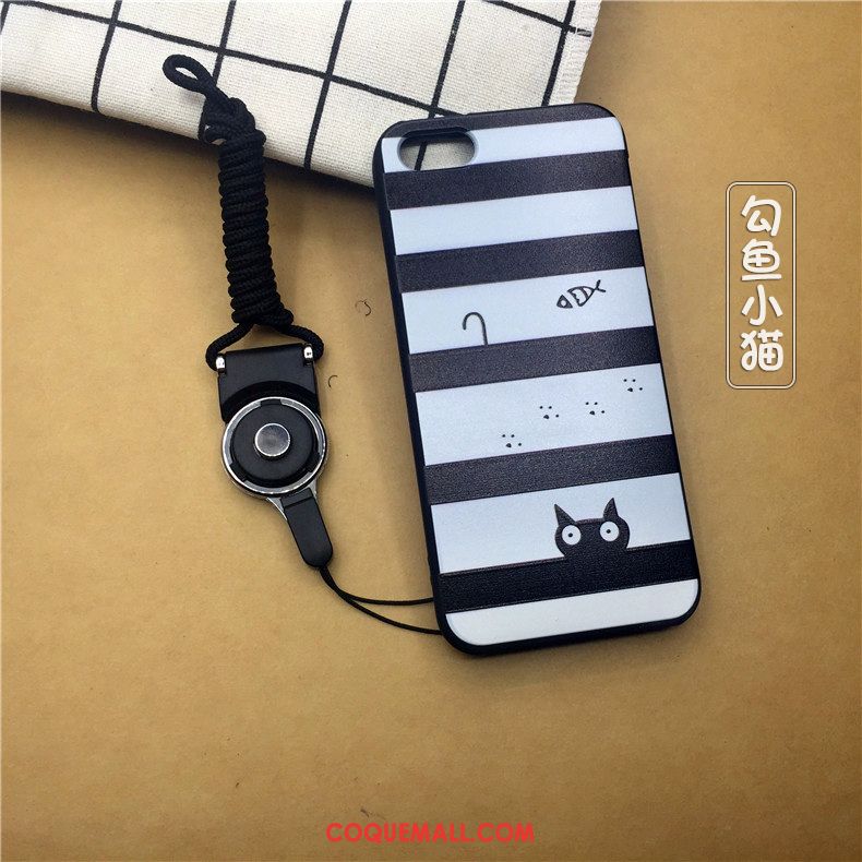 Étui iPhone 5 / 5s Téléphone Portable Bleu Fluide Doux, Coque iPhone 5 / 5s Dessin Animé Incassable