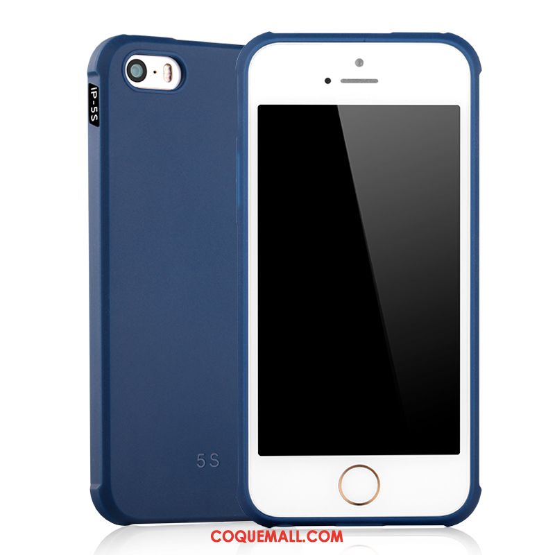 Étui iPhone 5 / 5s Téléphone Portable Noir Créatif, Coque iPhone 5 / 5s Silicone Fluide Doux