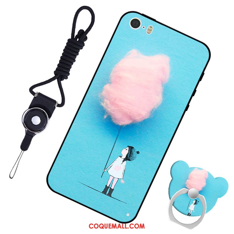 Étui iPhone 5 / 5s Téléphone Portable Personnalité Fluide Doux, Coque iPhone 5 / 5s Tout Compris Rose