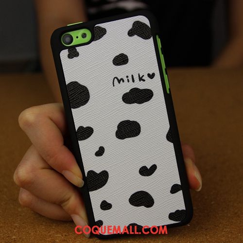 Étui iPhone 5c Blanc Difficile Charmant, Coque iPhone 5c Peau Douce Silicone