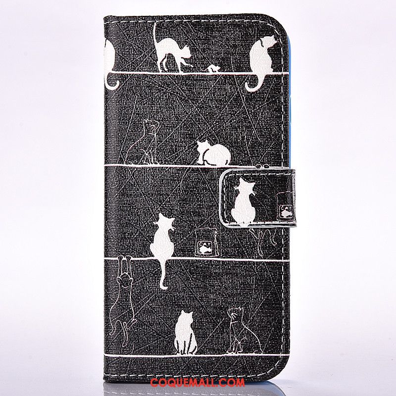 Étui iPhone 5c Chat Étui En Cuir Créatif, Coque iPhone 5c Tout Compris Clamshell