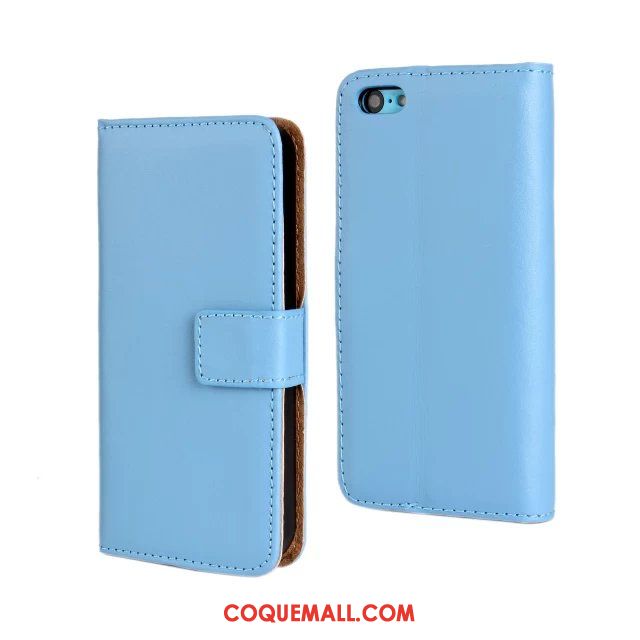 Étui iPhone 5c Cuir Véritable Clair Étui En Cuir, Coque iPhone 5c Vert Téléphone Portable