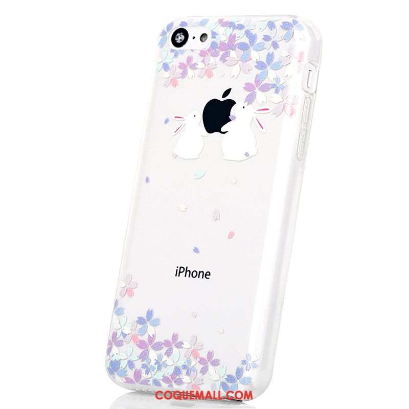 Étui iPhone 5c Dessin Animé Blanc Créatif, Coque iPhone 5c Tout Compris Téléphone Portable