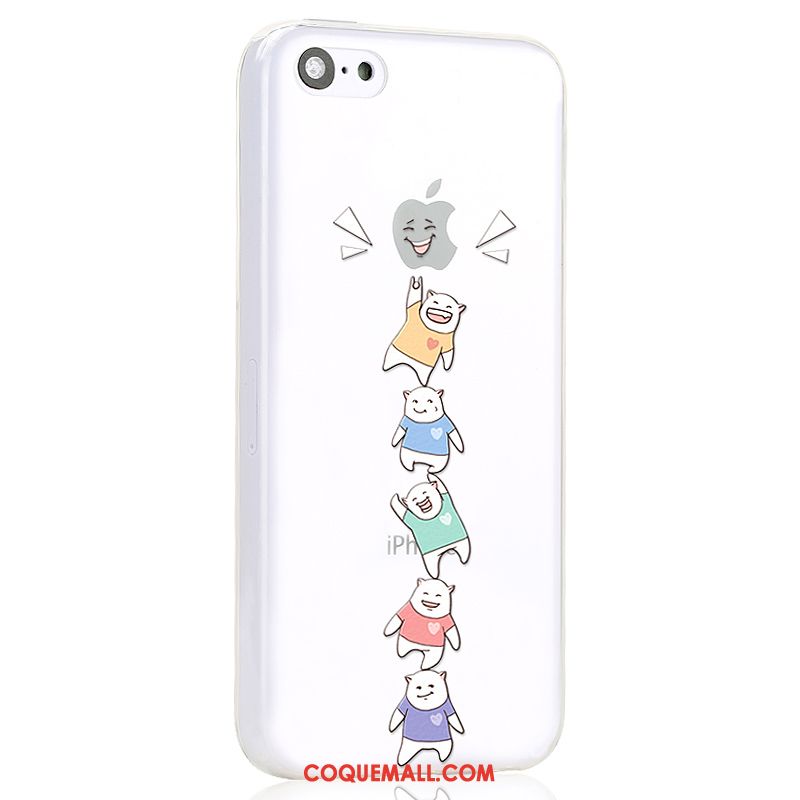 Étui iPhone 5c Dessin Animé Blanc Créatif, Coque iPhone 5c Tout Compris Téléphone Portable