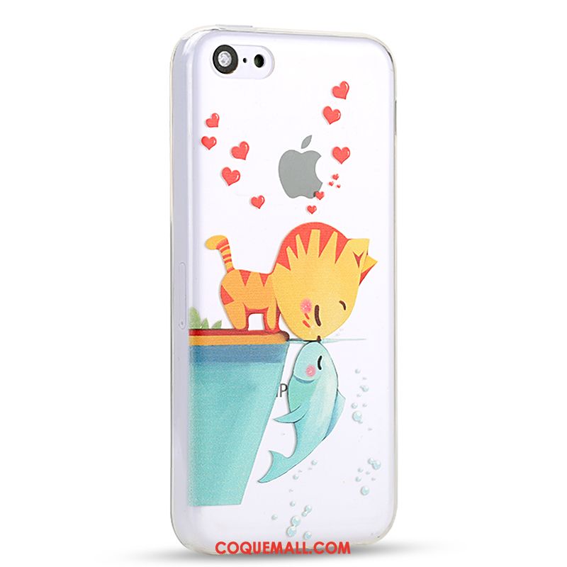 Étui iPhone 5c Dessin Animé Blanc Créatif, Coque iPhone 5c Tout Compris Téléphone Portable