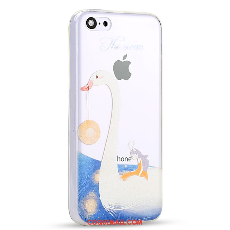 Étui iPhone 5c Dessin Animé Blanc Créatif, Coque iPhone 5c Tout Compris Téléphone Portable