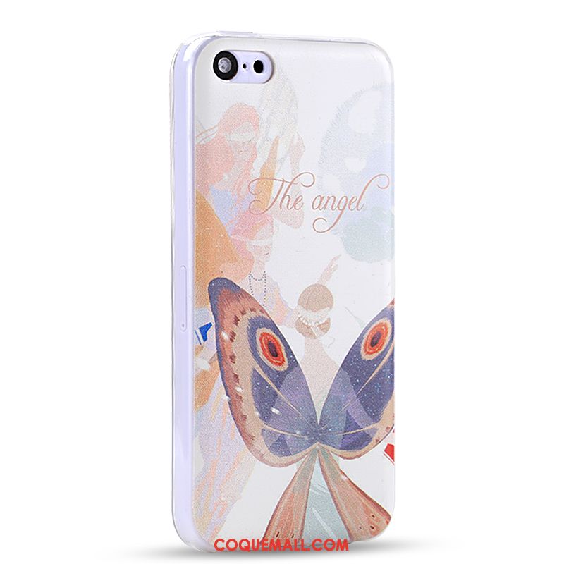 Étui iPhone 5c Dessin Animé Blanc Créatif, Coque iPhone 5c Tout Compris Téléphone Portable