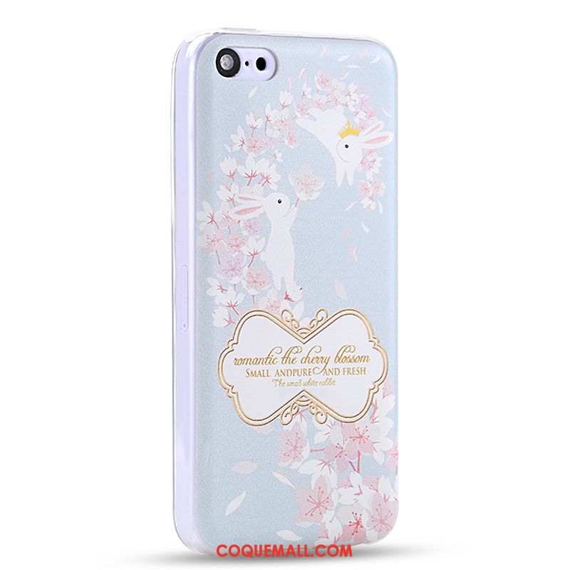 Étui iPhone 5c Dessin Animé Blanc Créatif, Coque iPhone 5c Tout Compris Téléphone Portable